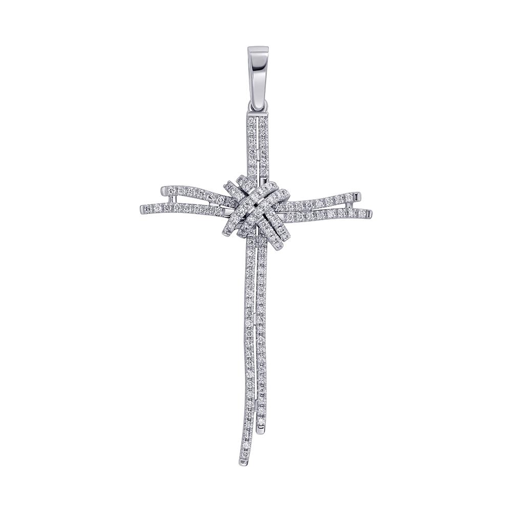 Подвеска из белого золота с бриллиантами 9241041Б