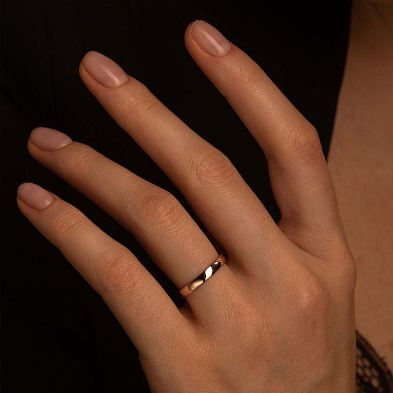 Обручальное кольцо из красного золота 200-000-630