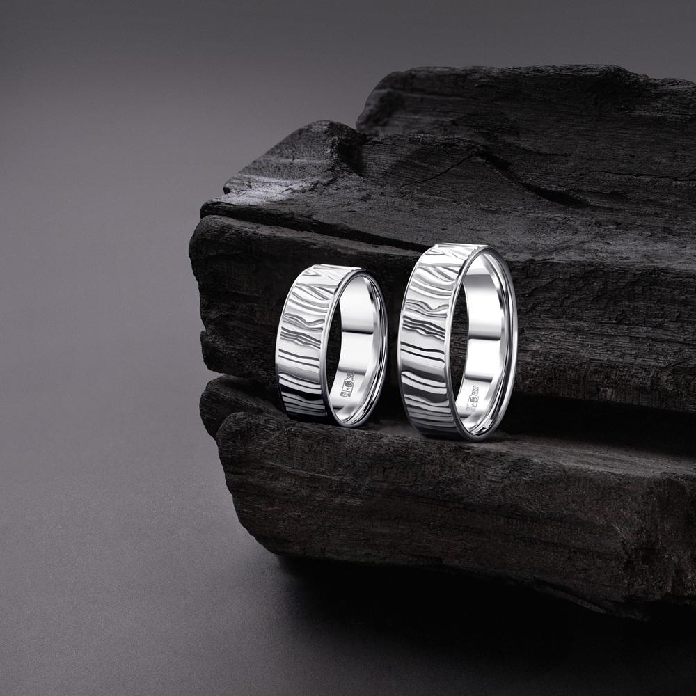 Обручальное кольцо из белого золота 510-000-089