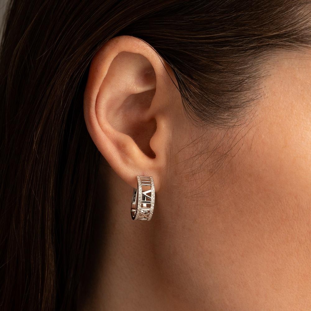 Серьги из белого золота 585 пробы с бриллиантами 922613Б