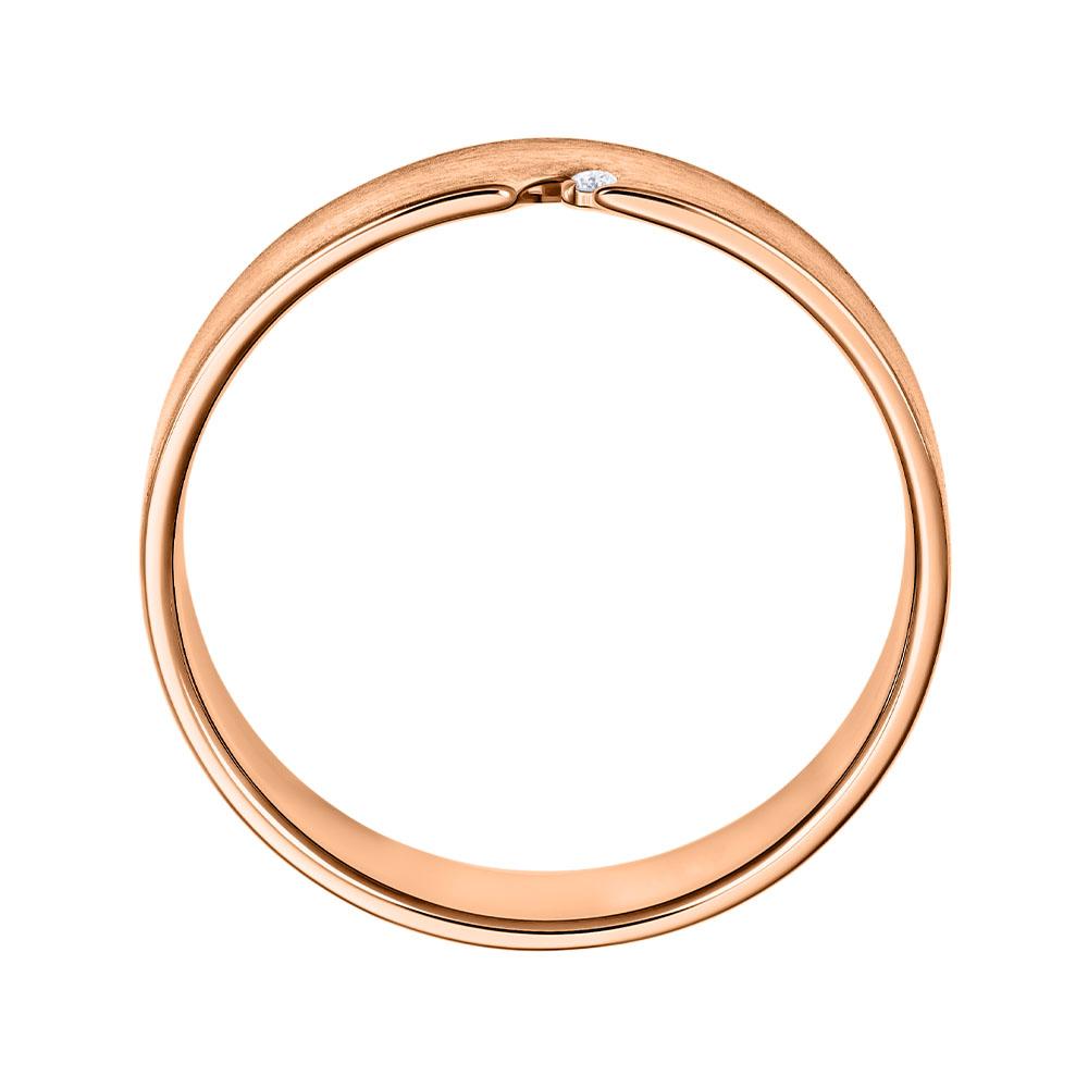 Кольцо из красного золота с бриллиантом 911966-2Б