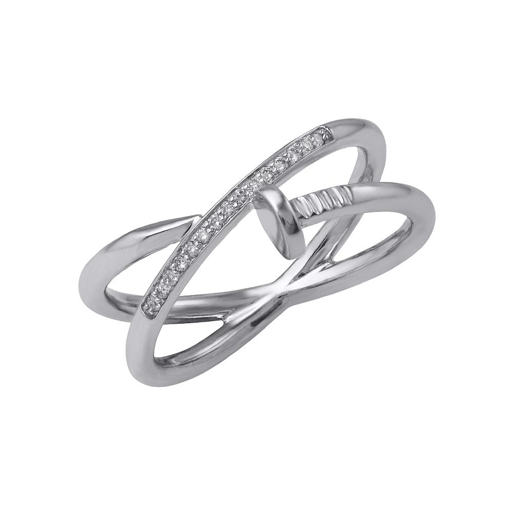 Кольцо с дорожкой бриллиантов 921733Б