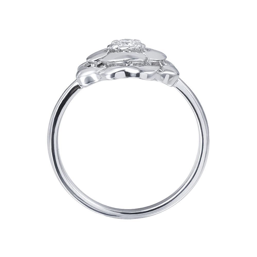 Кольцо белое золото 585 пробы с бриллиантом 921663Б