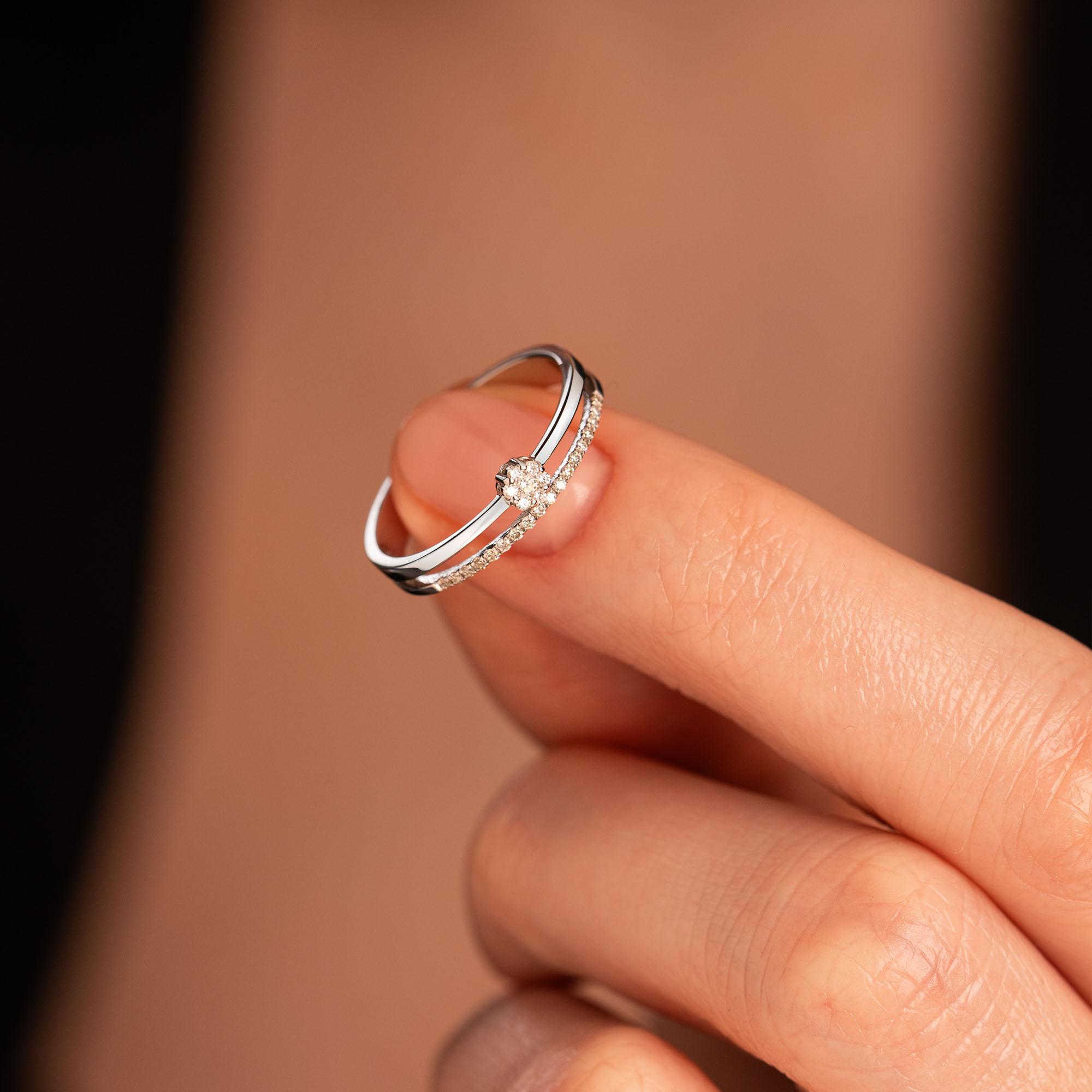 Кольцо из белого золота 921765Б