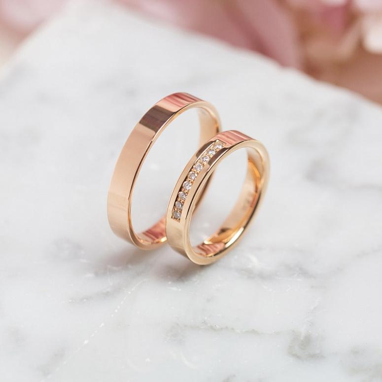 Обручальное кольцо из красного золота 200-000-308