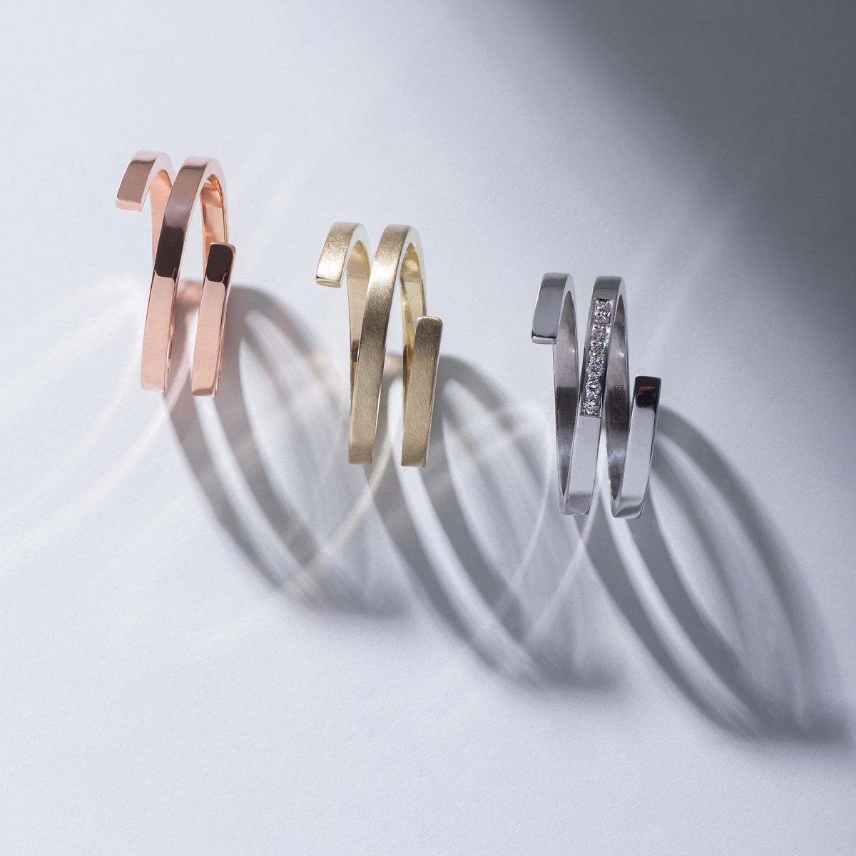 Дизайнерское кольцо из красного золота 700-000-251