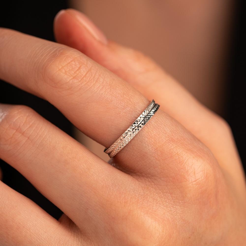 Обручальное кольцо из белого золота 510-000-1020