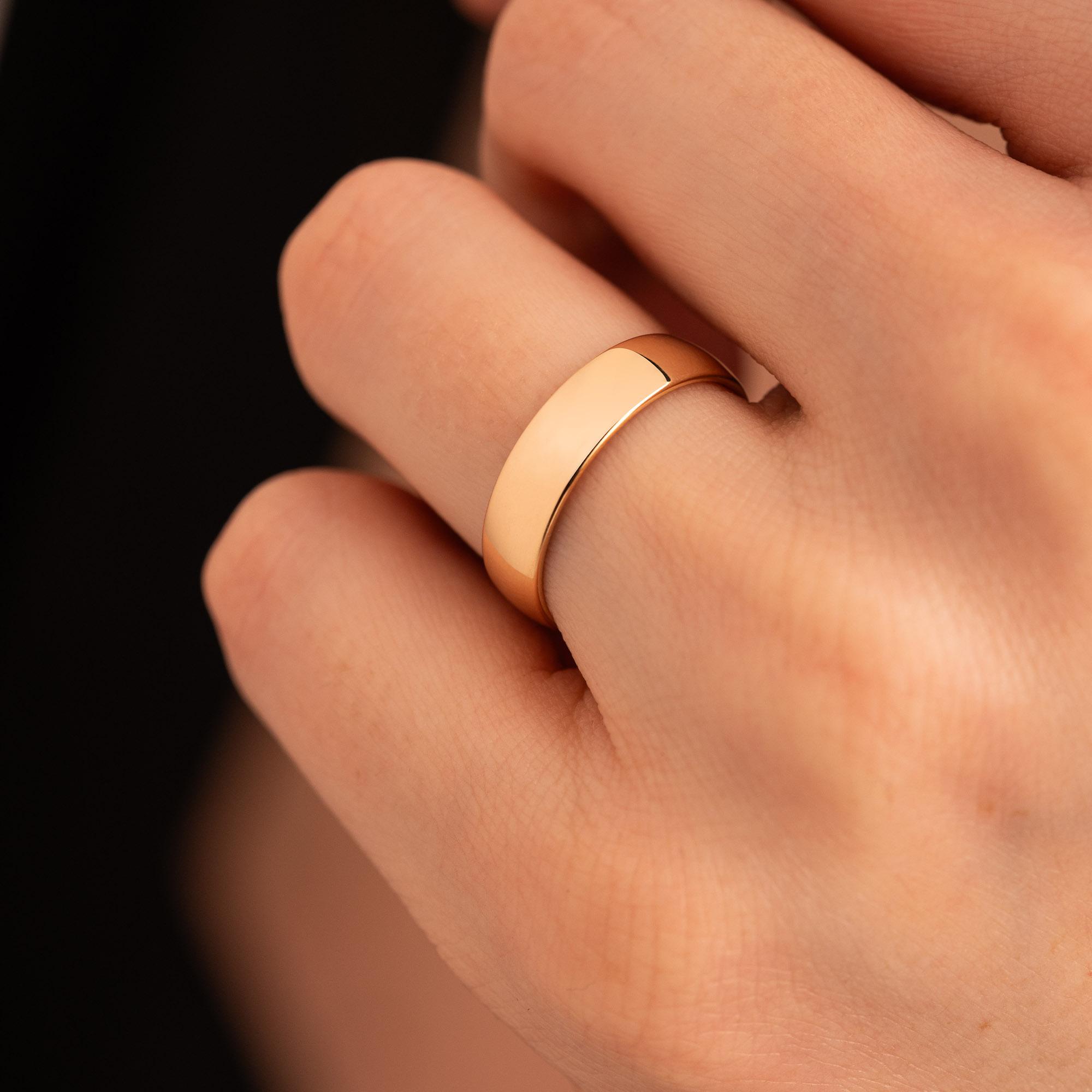 Обручальное кольцо из красного золота 200-000-650