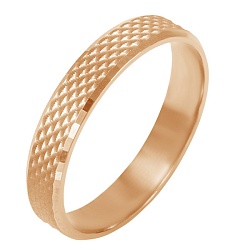 Обручальное кольцо из красного золота 500-000-005