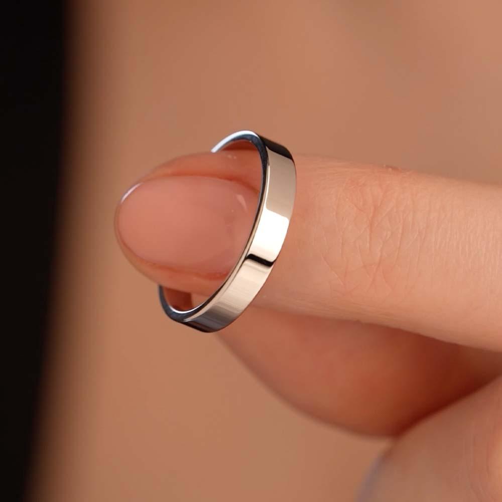 Обручальное кольцо из белого золота 210-000-308