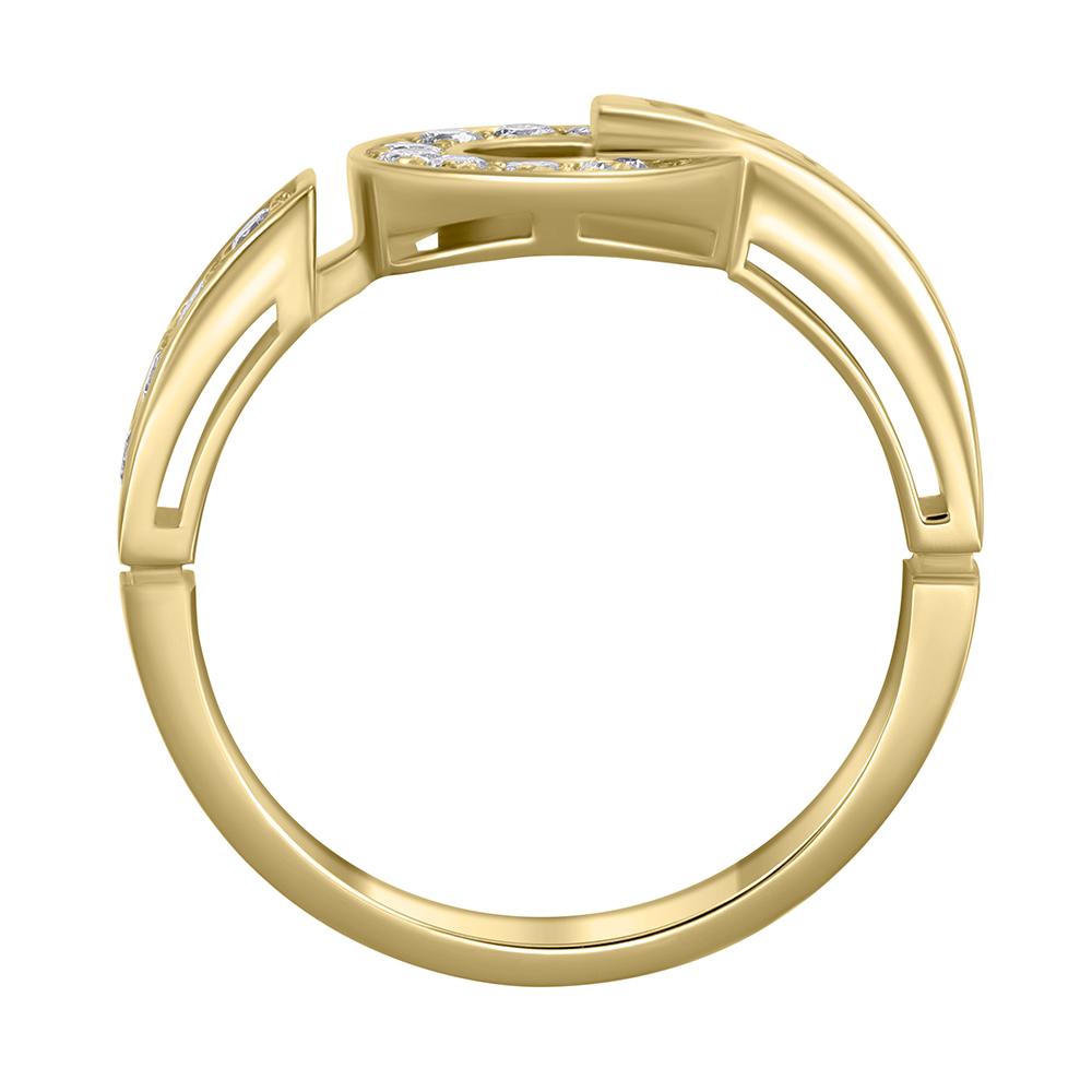 Эксклюзивное кольцо из желтого золота 931708Б