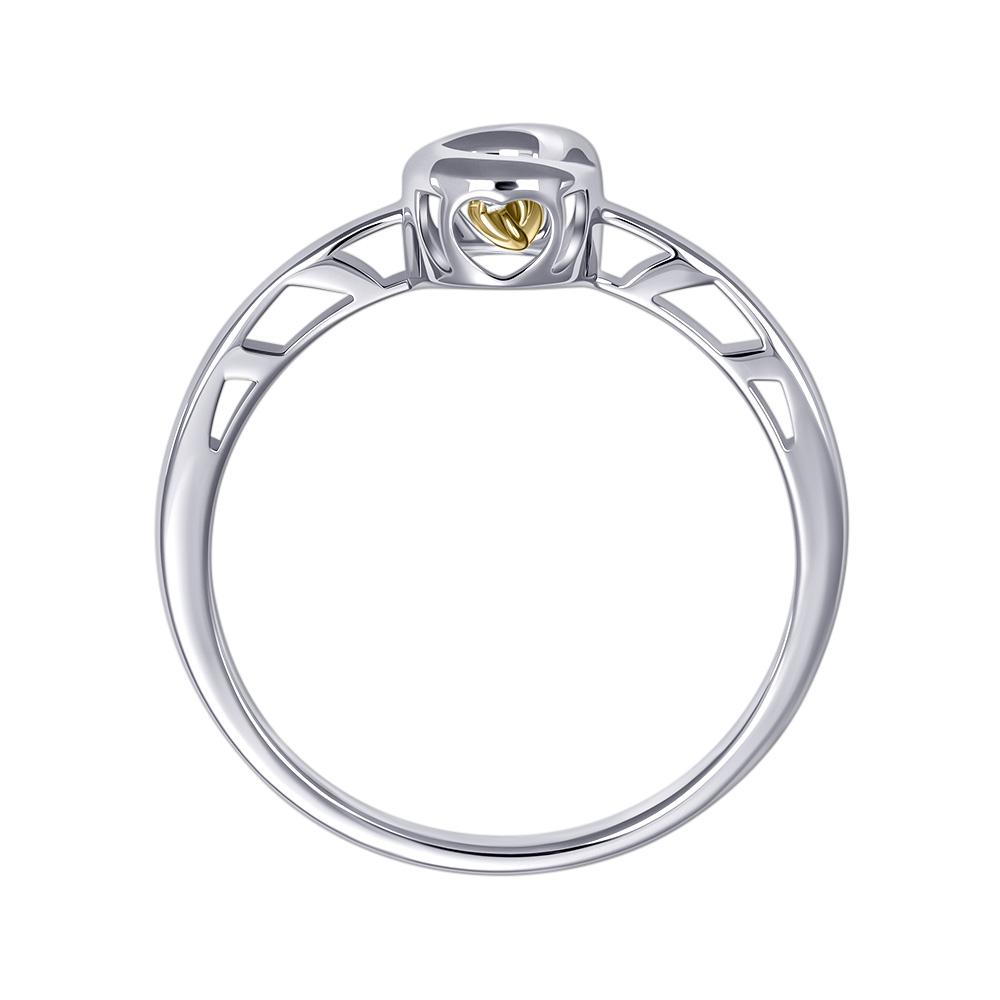 Кольцо помолвочное из белого золота 9211086Б