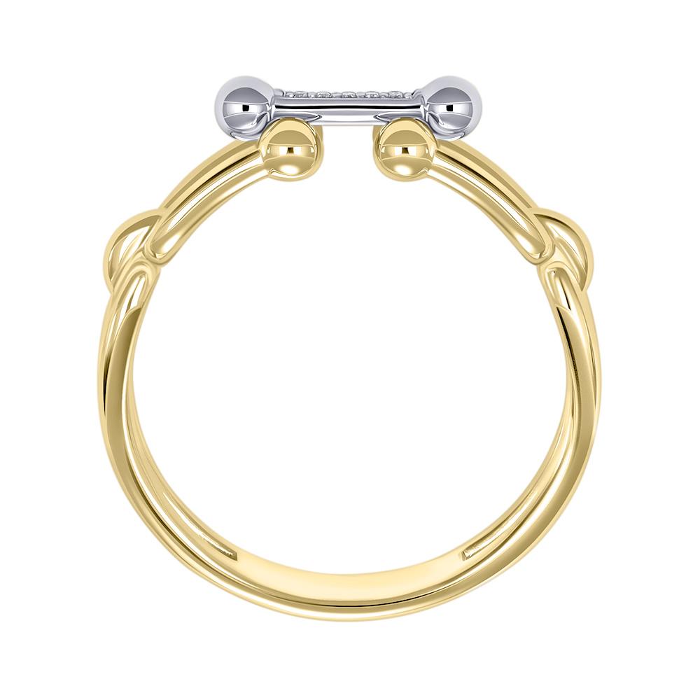 Кольцо из желтого и белого золота 931934-2Б