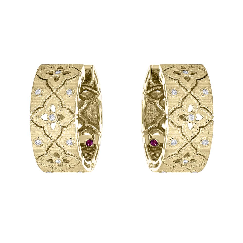 Серьги с бриллиантами и рубинами 9321037Б