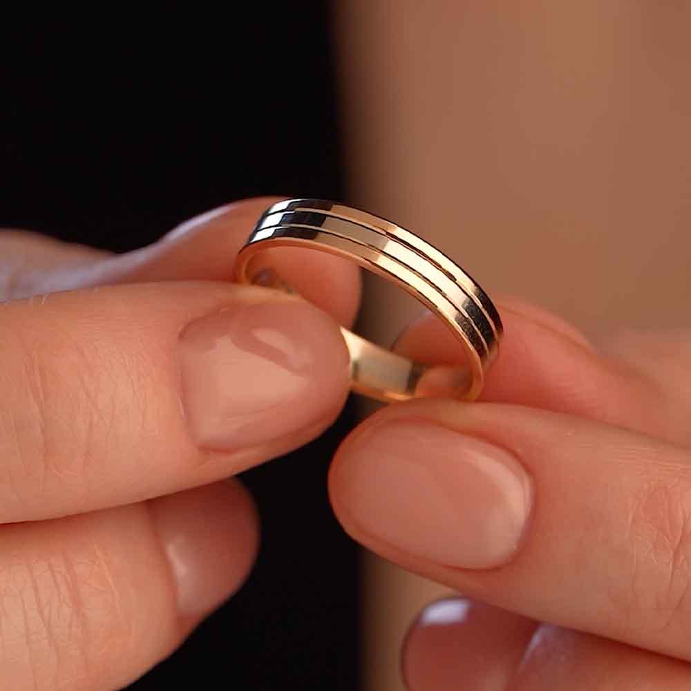 Обручальное кольцо из золота (синтеринг) 450-000-903