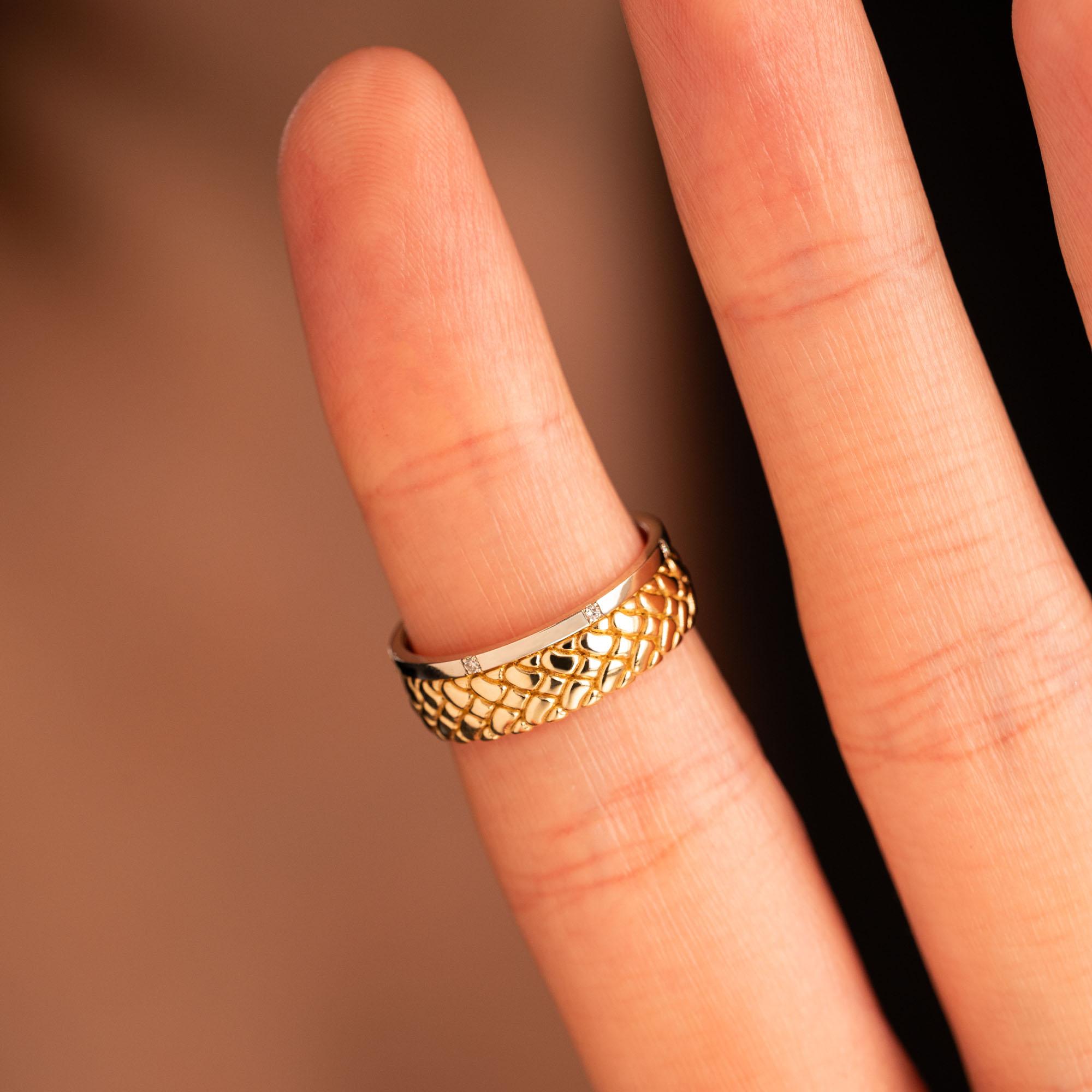 Обручальное кольцо с бриллиантами 931809-2Б