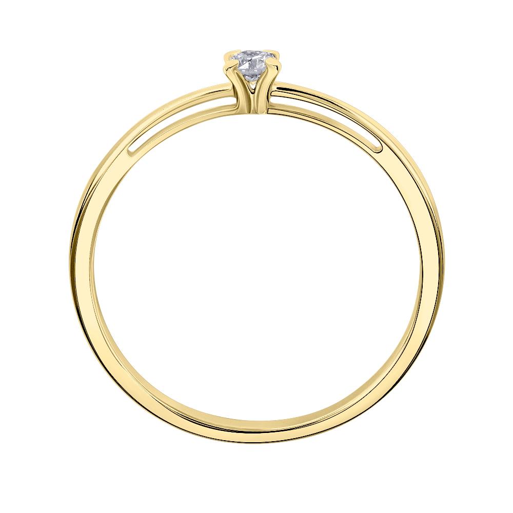 Кольцо из желтого золота с бриллиантом 9311003Б