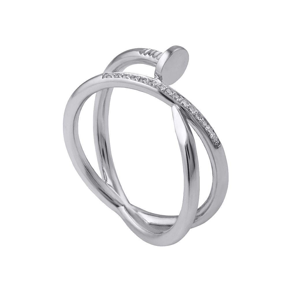 Кольцо с дорожкой бриллиантов 921733Б