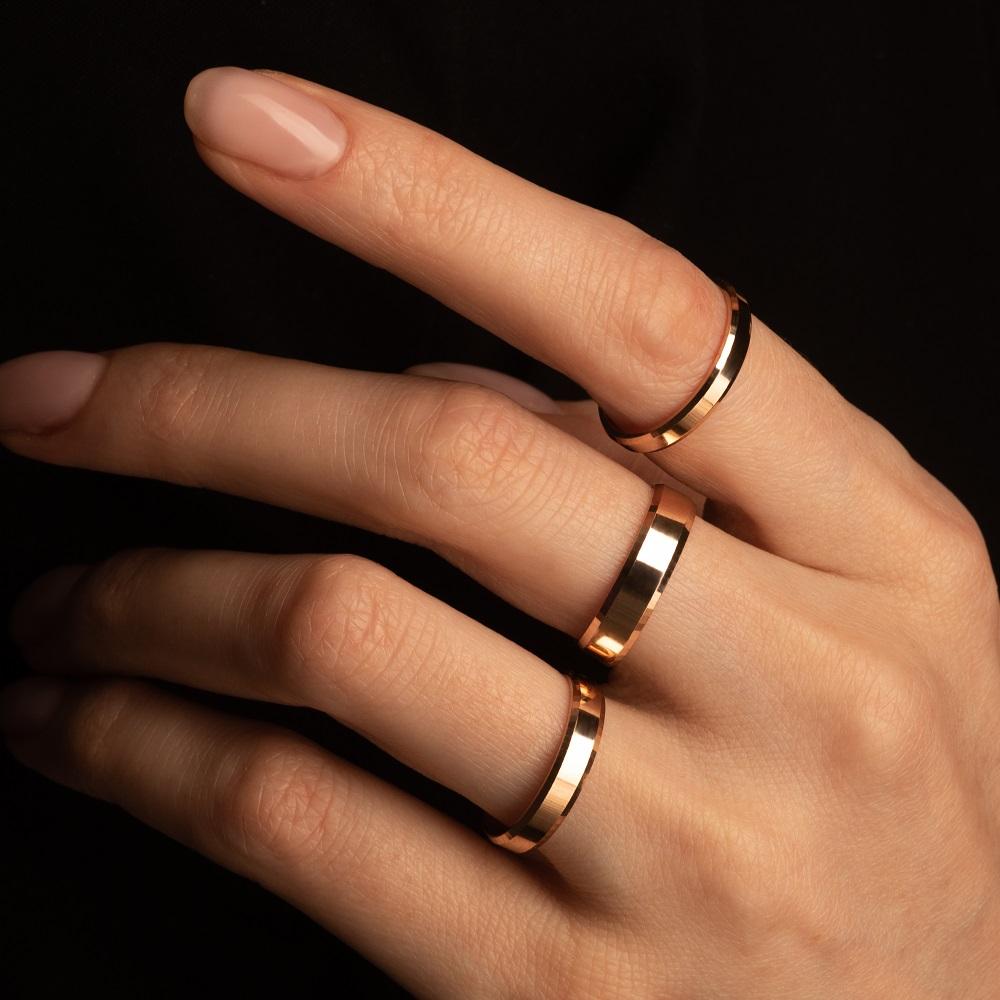 Обручальное кольцо из красного золота 200-000-554