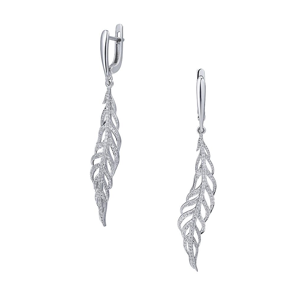 Серьги из белого золота 922594Б