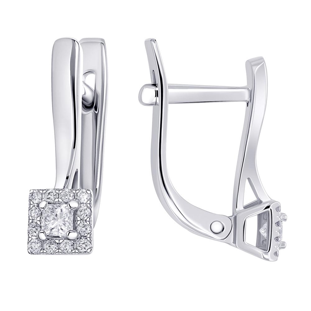 Классические серьги с бриллиантами 92298Б